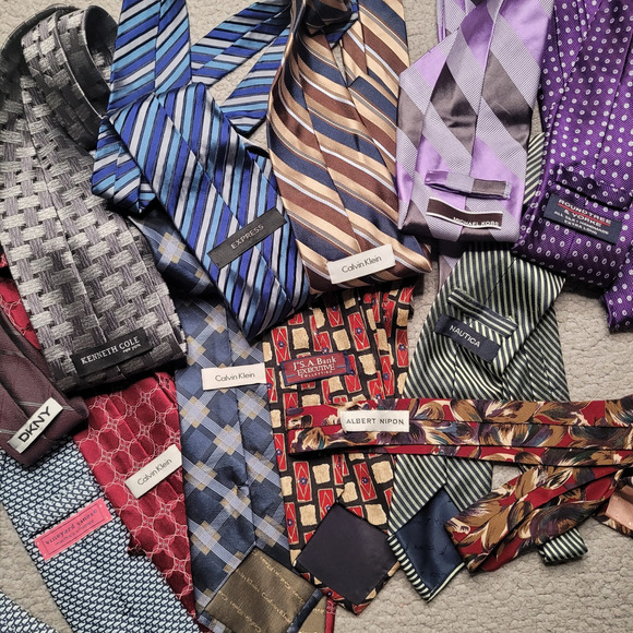 12 pc Men Silk Contemporary Brands Neckties LOT Wholesale Bulk Abstract Colorful - Picture 2 of 2